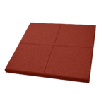 Loseta de caucho alta densidad roja