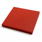 Loseta de caucho roja alta densidad
