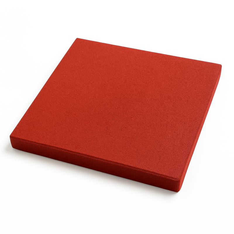 Loseta de caucho roja alta densidad