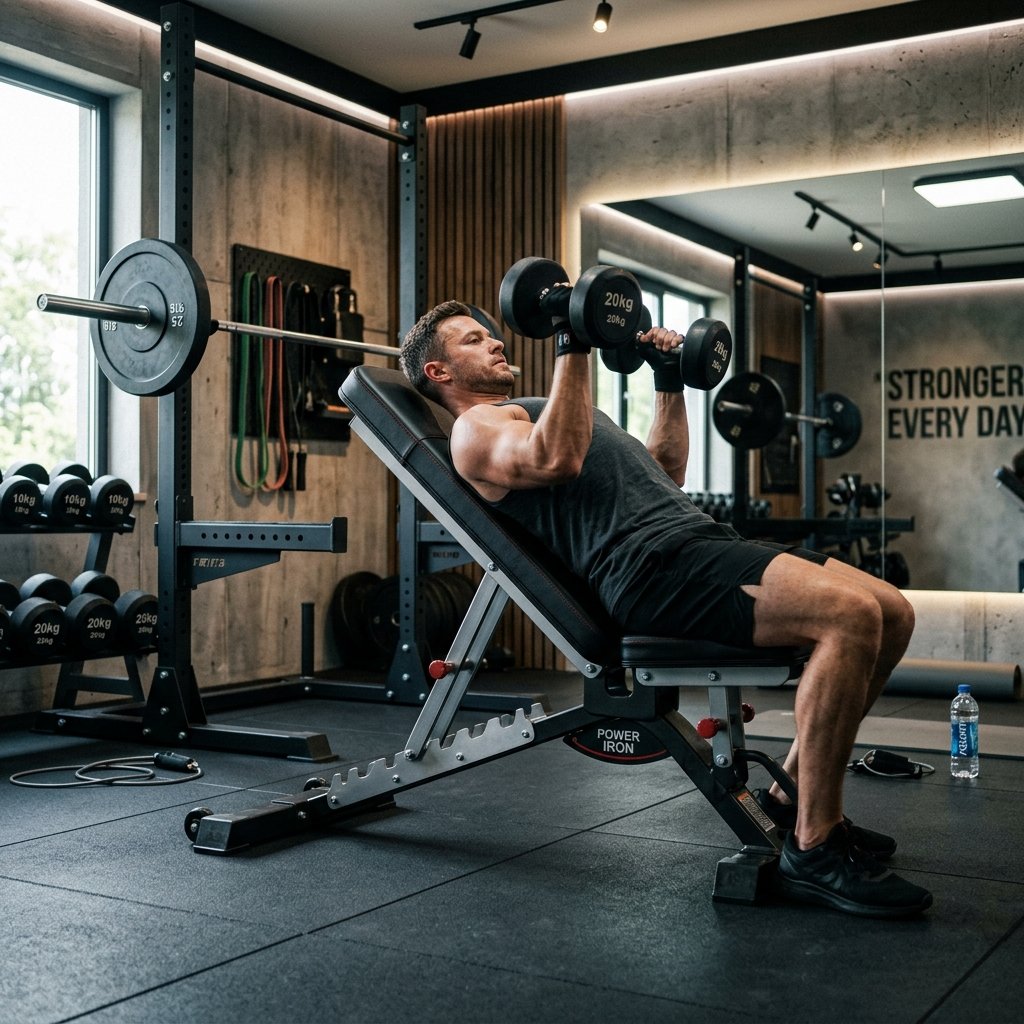 El mejor banco de pesas para casa en un gimnasio moderno