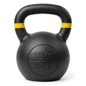 Pesa rusa kettlebell iron cast competición 16 kg con distintivo amarillo